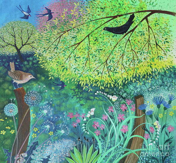 Garden Poster featuring the painting Jenny's Garden by Lisa Graa Jensen