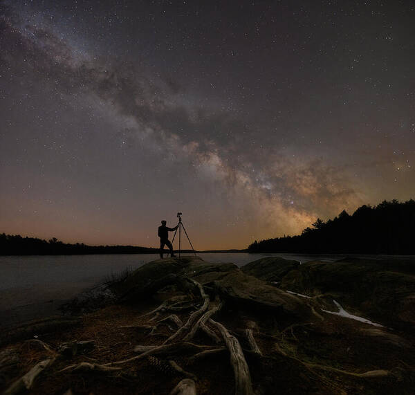 Milkyway Poster featuring the photograph Milky Way Rising by Jianshu