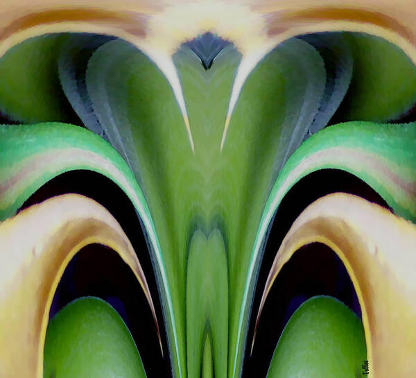 Abstract Poster featuring the digital art Plantlife by Vallee Johnson