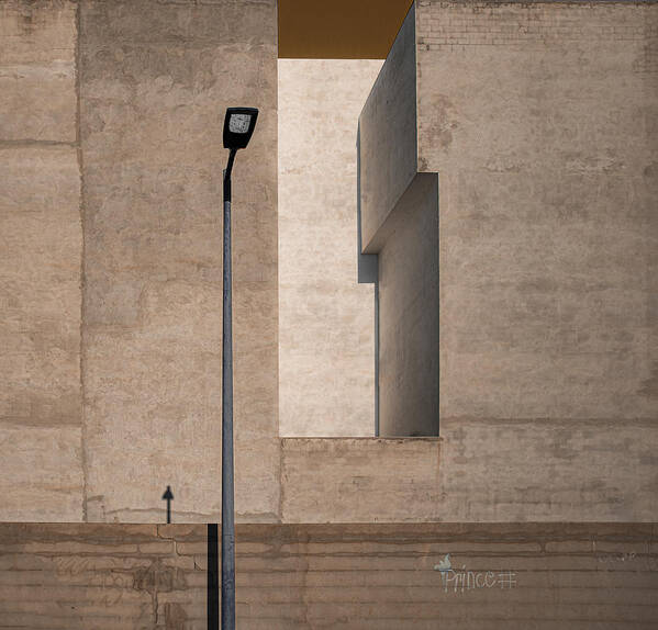 Architecture Poster featuring the photograph Street Lamp With Shadows by Inge Schuster