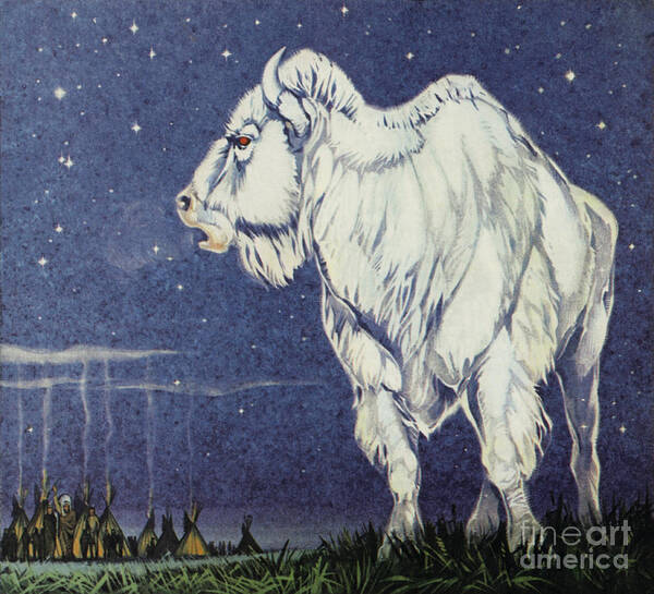 Star Poster featuring the painting The White Buffalo by Angus McBride
