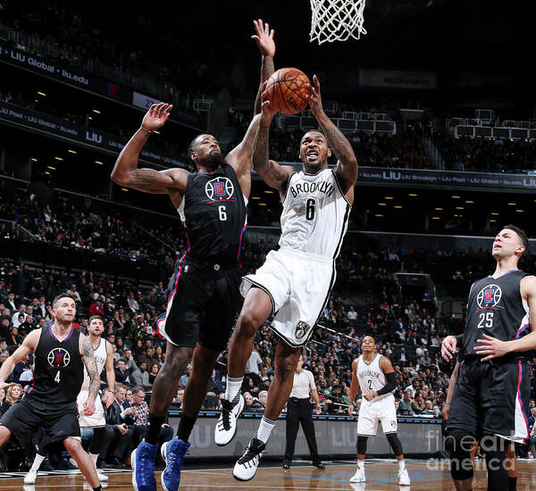 Sean Kilpatrick Poster featuring the photograph Deandre Jordan and Sean Kilpatrick #2 by Nathaniel S. Butler