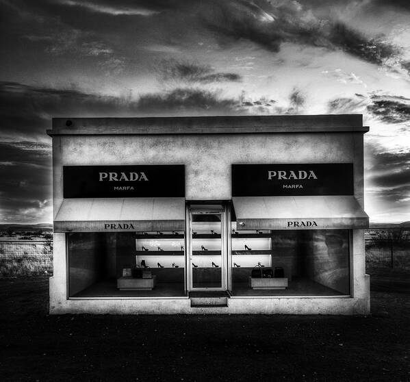 Prada Marfa II black and white poster