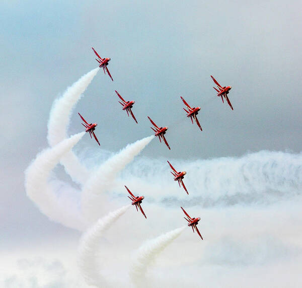 2017 Poster featuring the photograph The Red Arrows #4 by Gordon James
