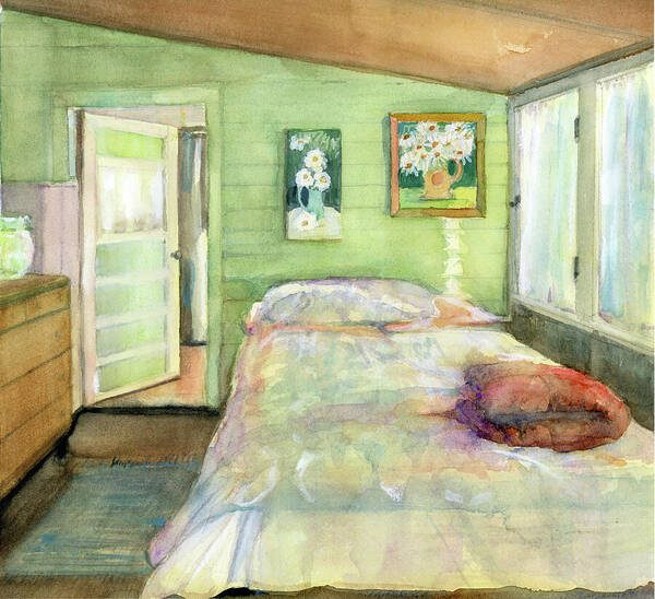 Cabin Bedroom Poster featuring the painting Bemidji cabin by Rebecca Matthews