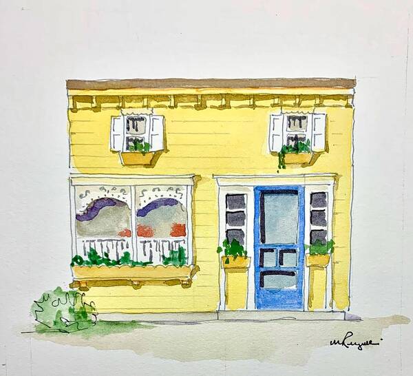 Watercolor Poster featuring the painting Cape May Cafe by William Renzulli