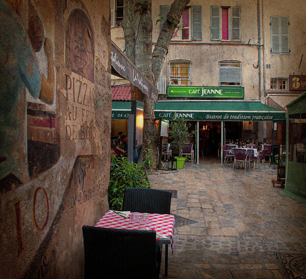 French Cafe Poster featuring the photograph Charming French Cafe - Aix-en-Provence, France by Denise Strahm