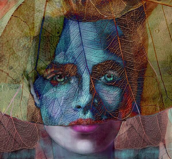 Mysterious Poster featuring the digital art Dragonfly Wing Veil by Suki Michelle