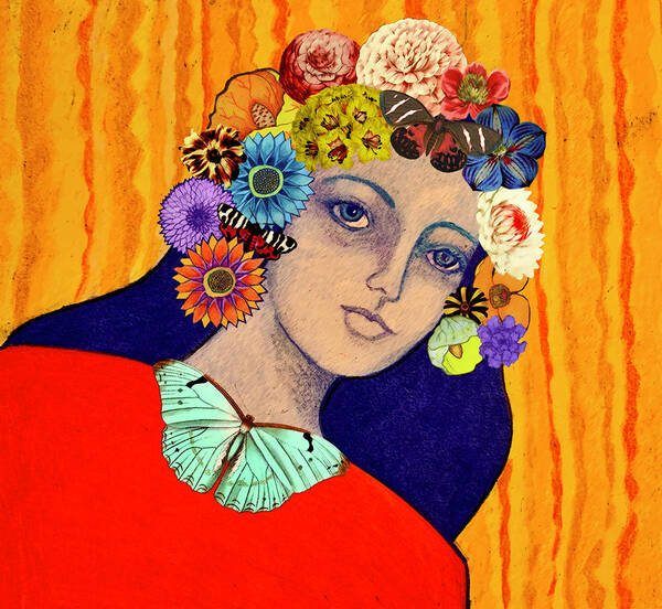 Flowers Poster featuring the digital art Flower Girl by Lorena Cassady