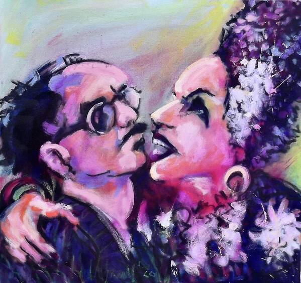 Painting Poster featuring the painting Groucho and Carmen by Les Leffingwell