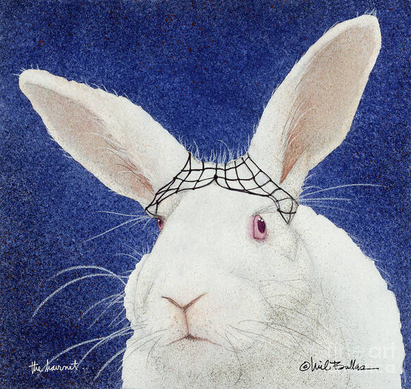 Hare Poster featuring the painting Hairnet... by Will Bullas