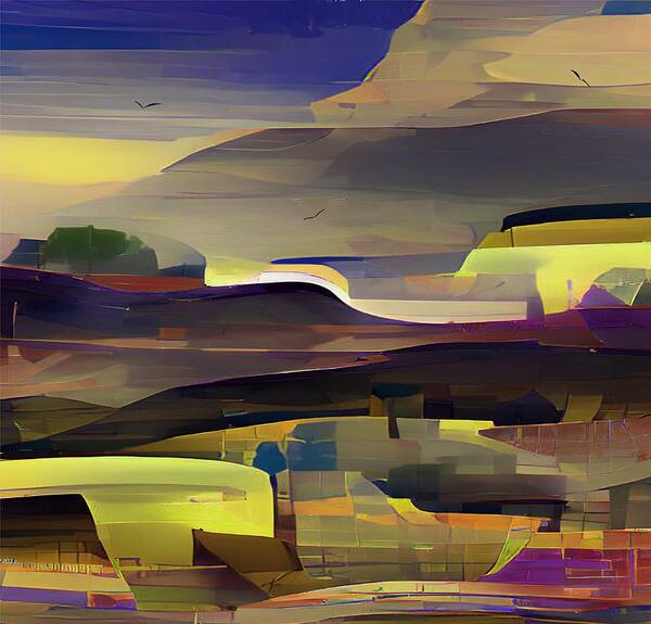 Fine Art Poster featuring the digital art Landscape090622 by David Lane