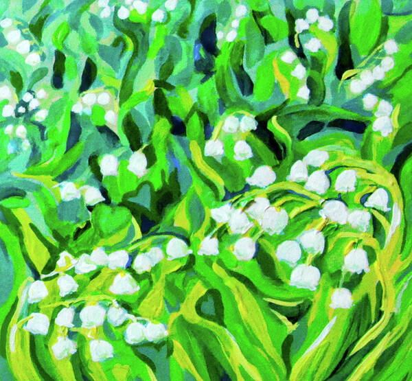 Adherence Poster featuring the painting Lily of the Valley by Nancy Shuler