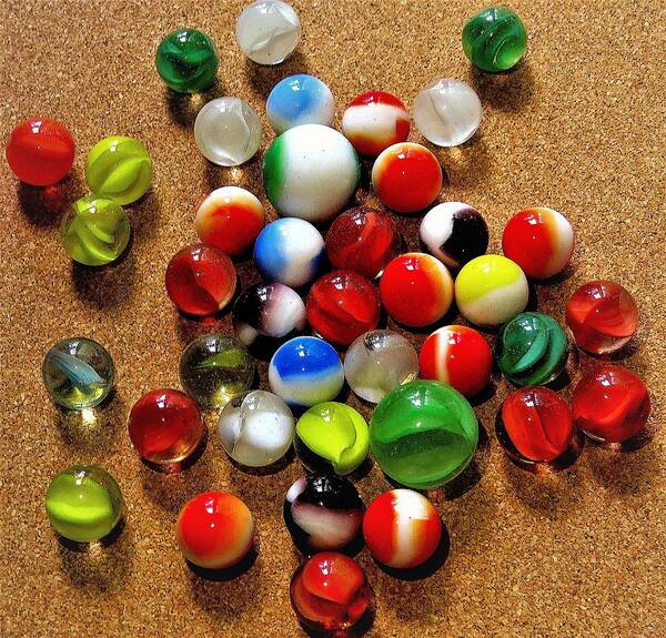 Marbles Poster featuring the photograph Lost Your Marbles? by Linda Stern