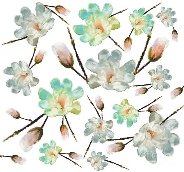 Merrill Loebner Magnolia Poster featuring the photograph Magnolia Pattern by Jennifer White