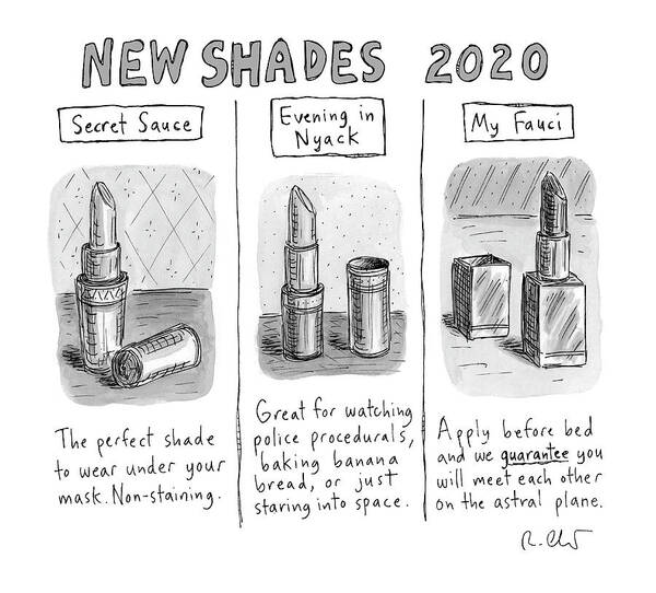 Captionless Poster featuring the drawing New Shades 2020 by Roz Chast