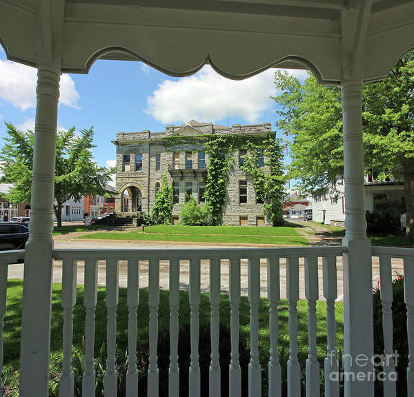 Town Hall Poster featuring the photograph Old City Hall Port Clinton Ohio 6634 by Jack Schultz