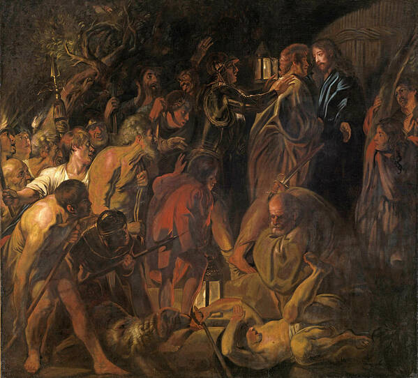 Jacob Jordaens Poster featuring the painting The Betrayal of Christ by Jacob Jordaens