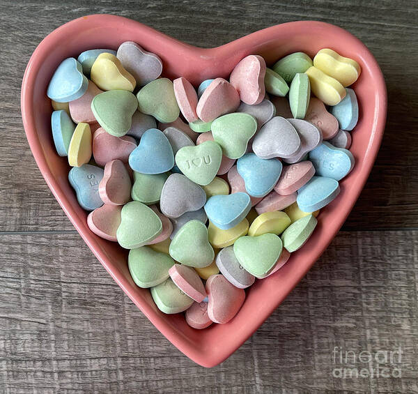Candy Poster featuring the photograph Valentine Hearts 5768 by Jack Schultz