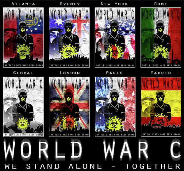 Virology Poster featuring the digital art We stand alone together by Jason Bohannon