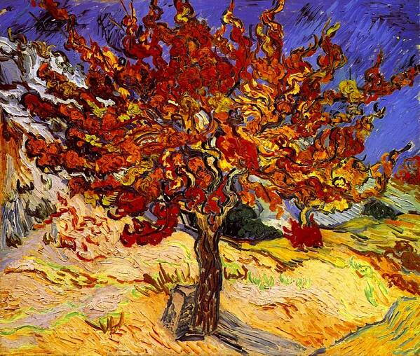 Vincent Van Gogh Poster featuring the painting Mulberry Tree #1 by Vincent Van Gogh