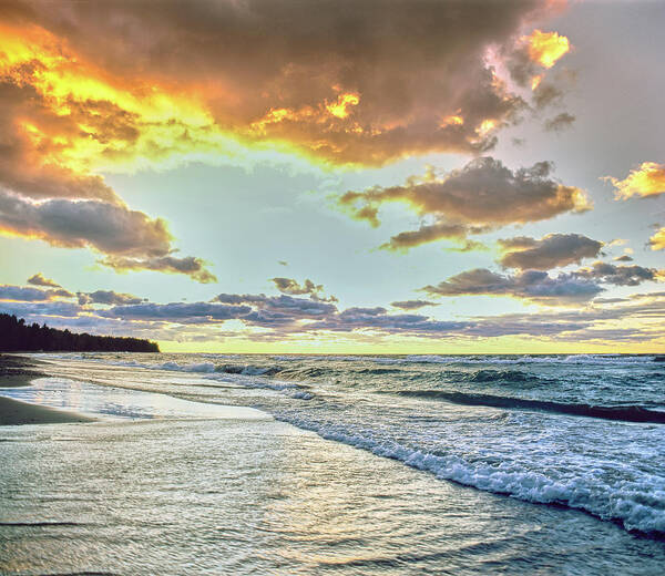 Photography Poster featuring the photograph Sunset Over Lake Superior, Keweenaw #1 by Panoramic Images