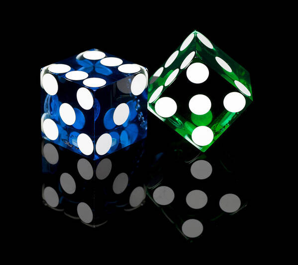 Dice Poster featuring the photograph Colorful Dice by Raul Rodriguez