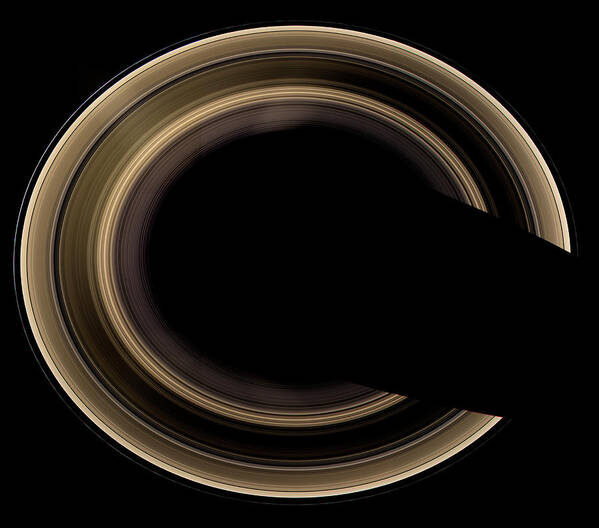 Saturn Poster featuring the photograph Saturn's Rings #3 by Nasa/jpl/ssi/science Photo Library