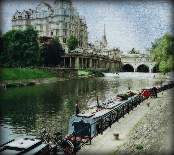 Pulteney Bridge Poster featuring the photograph Bath Canal by Marilyn Wilson