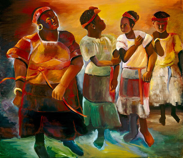 African-american Poster featuring the painting Bermuda Dancers by Bettye Harwell