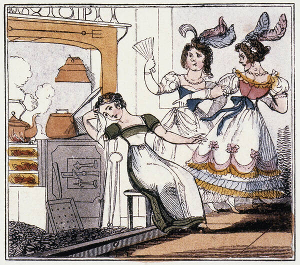 1825 Poster featuring the drawing Cinderella's Sisters Cinderella's by Granger