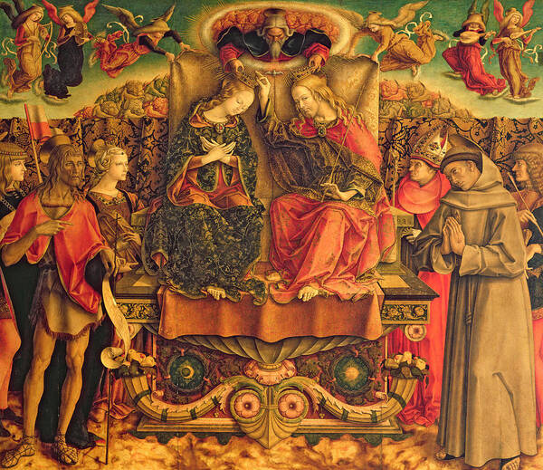 Crivelli Poster featuring the painting Coronation of the Virgin by Carlo Crivelli