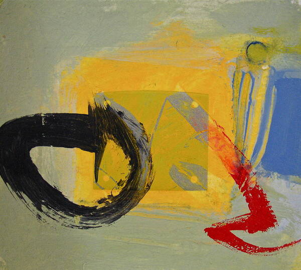 Abstract Painting Poster featuring the painting Enso Sun Block by Cliff Spohn