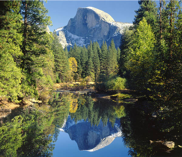 Halfdome Poster featuring the photograph 2M6708-Half Dome Reflect by Ed Cooper Photography
