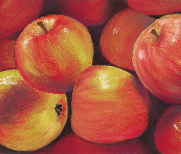Malakhova Poster featuring the painting Honeycrisp Apples by Anastasiya Malakhova