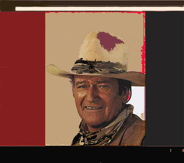 John Wayne Publicity Photo The Alamo Poster featuring the photograph John Wayne publicity photo c.1965-2013 by David Lee Guss