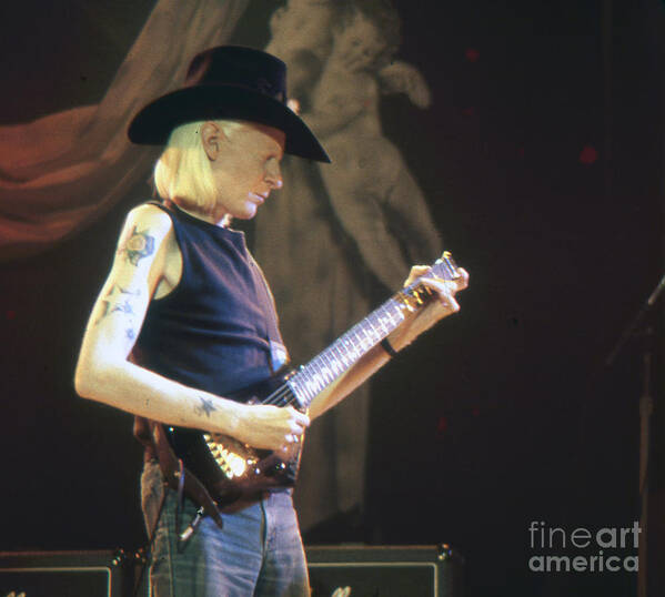Johnny Winter Poster featuring the photograph Johnny Winter by David Plastik