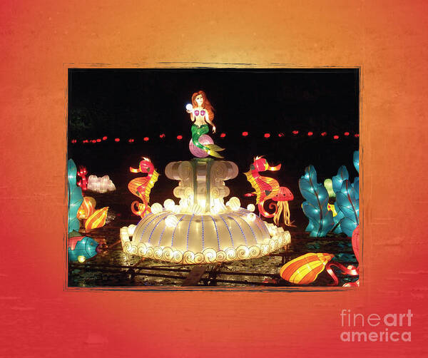 Chinese Lantern Festival Poster featuring the photograph Mermaid by Cheryl McClure