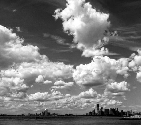 New York City Poster featuring the photograph New York Harbor Sky by Frank Winters