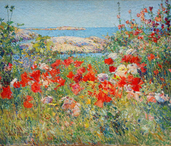 Childe Hassam Poster featuring the painting Ocean View by Celestial Images