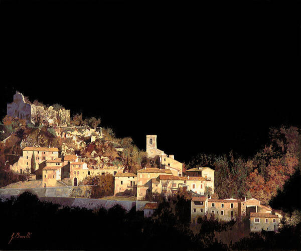 Landscape Poster featuring the painting Paesaggio Scuro by Guido Borelli