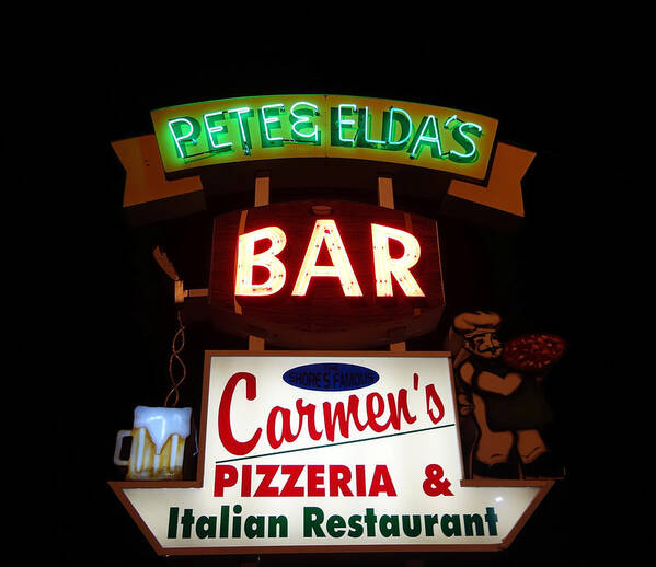 Pete And Elda's Poster featuring the photograph Pete and Elda's Bar by Melinda Saminski