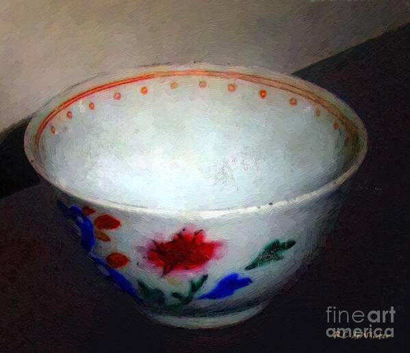 Antique Poster featuring the painting Somebody's Old Bowl by RC DeWinter