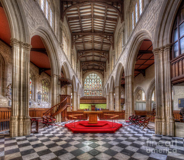 Oxford Poster featuring the photograph St Mary The Virgin Church - Nave by Yhun Suarez