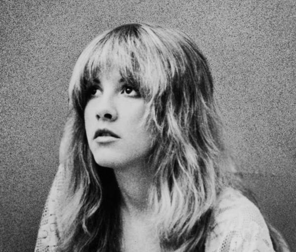 Stevie Nicks Poster featuring the photograph Stevie Nicks bw by Georgia Clare