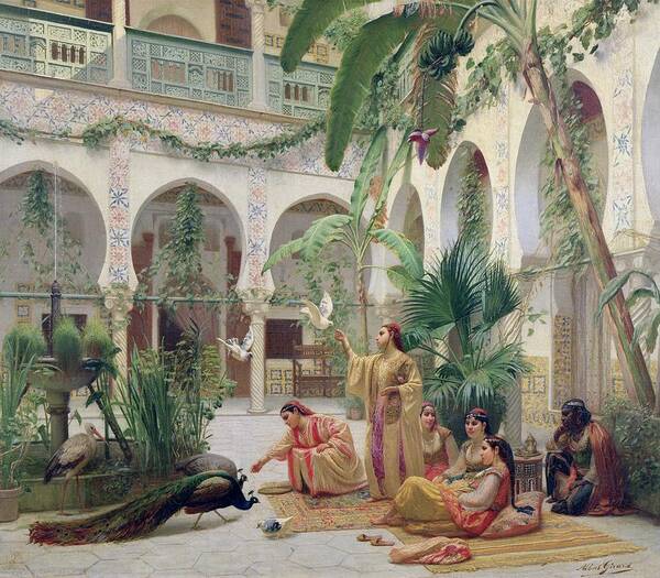 Seraglio Poster featuring the painting The Court Of The Harem by Albert Girard