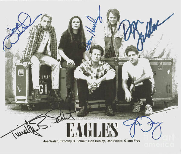 The Eagles Poster featuring the photograph The Eagles Autographed by Desiderata Gallery