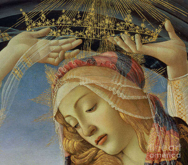 The Poster featuring the painting The Madonna of the Magnificat by Botticelli by Sandro Botticelli