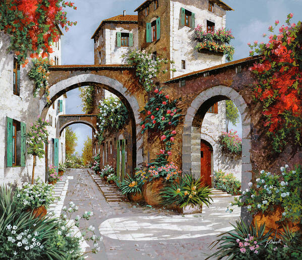 Arches Poster featuring the painting Tre Archi by Guido Borelli