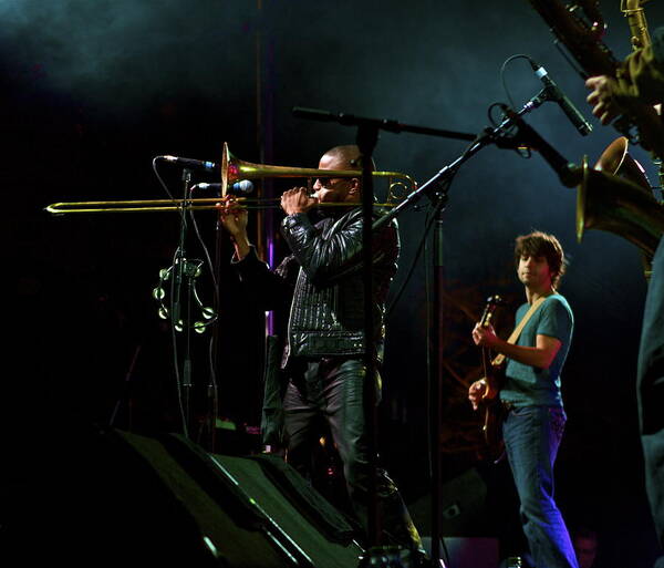 Trombone Shorty Poster featuring the photograph Trombone Shorty by John Babis